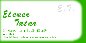 elemer tatar business card